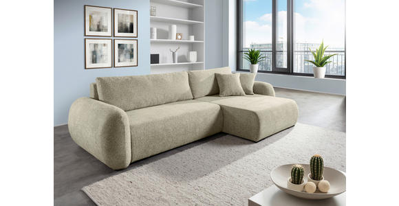 ECKSOFA Mintgrün Flachgewebe Zierkissen, Rückenkissen, Bettkasten, Schlaffunktion, Rücken echt, Liegefläche im Originalstoff  - Schwarz/Mintgrün, KONVENTIONELL, Kunststoff/Textil (145/285cm) - Carryhome