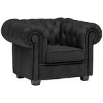 CHESTERFIELD-SESSEL - Wengefarben/Dunkelgrau, LIFESTYLE, Holz/Textil (115/76,5/96cm) - Landscape