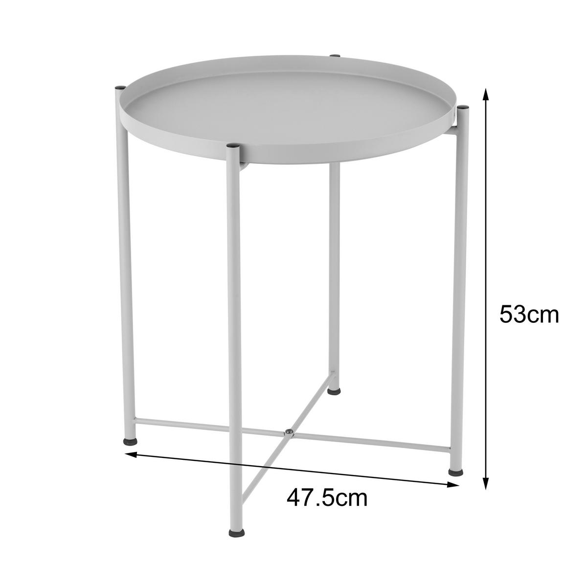 BEISTELLTISCH Metall 47,5/47,5/53 cm  - Kaschmir, Basics, Metall (47,5/47,5/53cm) - Carryhome