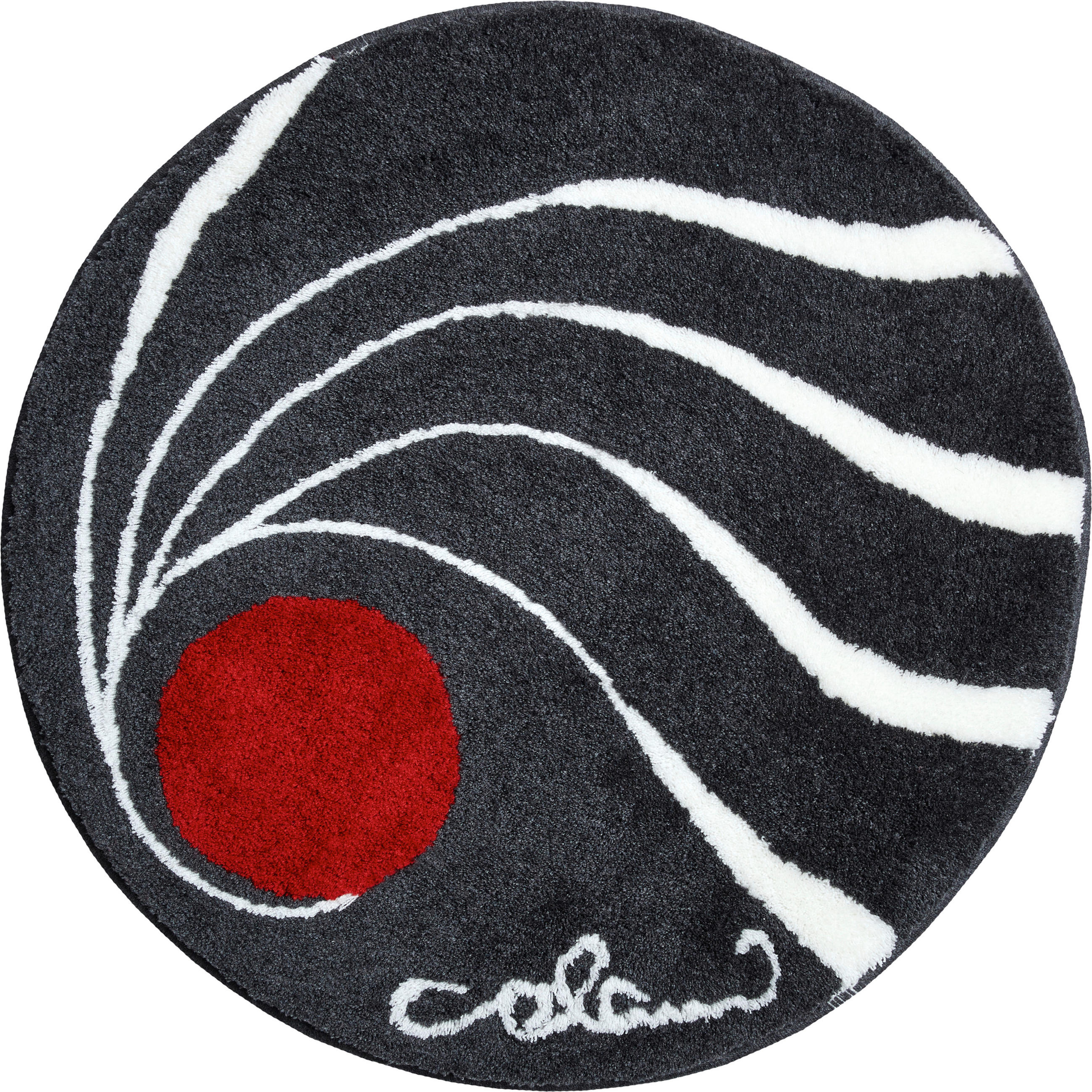 BADTEPPICH Colani 18 Anthrazit 80 cm  - Anthrazit, Basics, Kunststoff/Textil (80cm) - Grund