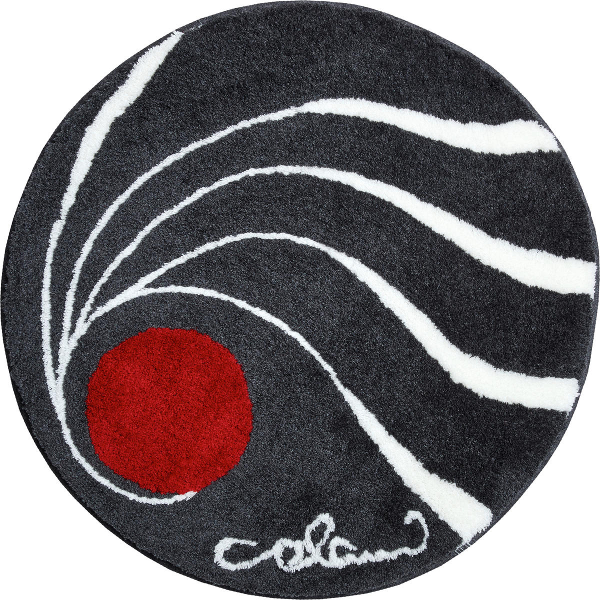 BADTEPPICH Colani 18 Anthrazit 80 cm  - Anthrazit, Basics, Kunststoff/Textil (80cm) - Grund