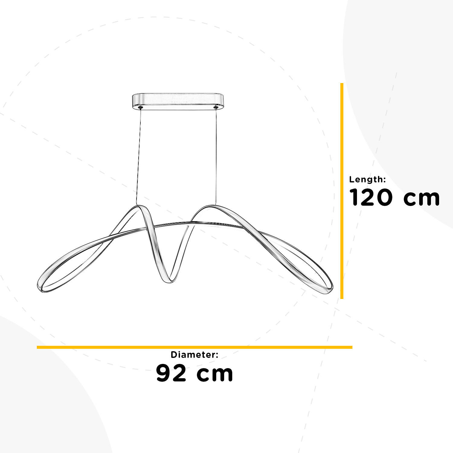 LED-HÄNGELEUCHTE 92/29/120 cm   - Silberfarben, Design, Metall (92/29/120cm)