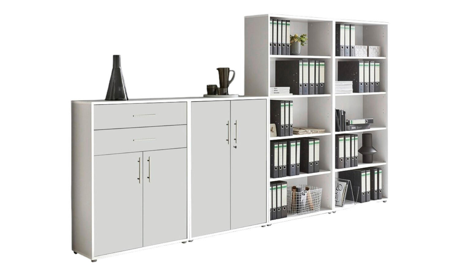 AKTENSCHRANK Weiß  - Weiß, MODERN, Holzwerkstoff (337,6/185,6/33cm) - MID.YOU