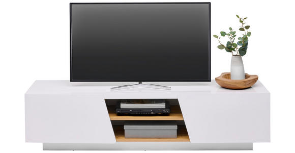 LOWBOARD  in 160/41/40 cm  - Eichefarben/Weiß, Design, Holzwerkstoff (160/41/40cm) - Carryhome