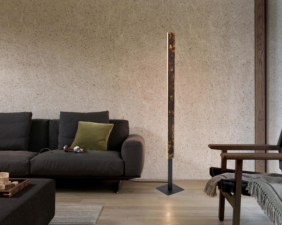 LED-STEHLEUCHTE Oxira 18/140 cm  - Multicolor/Schwarz, Design, Kunststoff/Metall (18/140cm) - Dieter Knoll