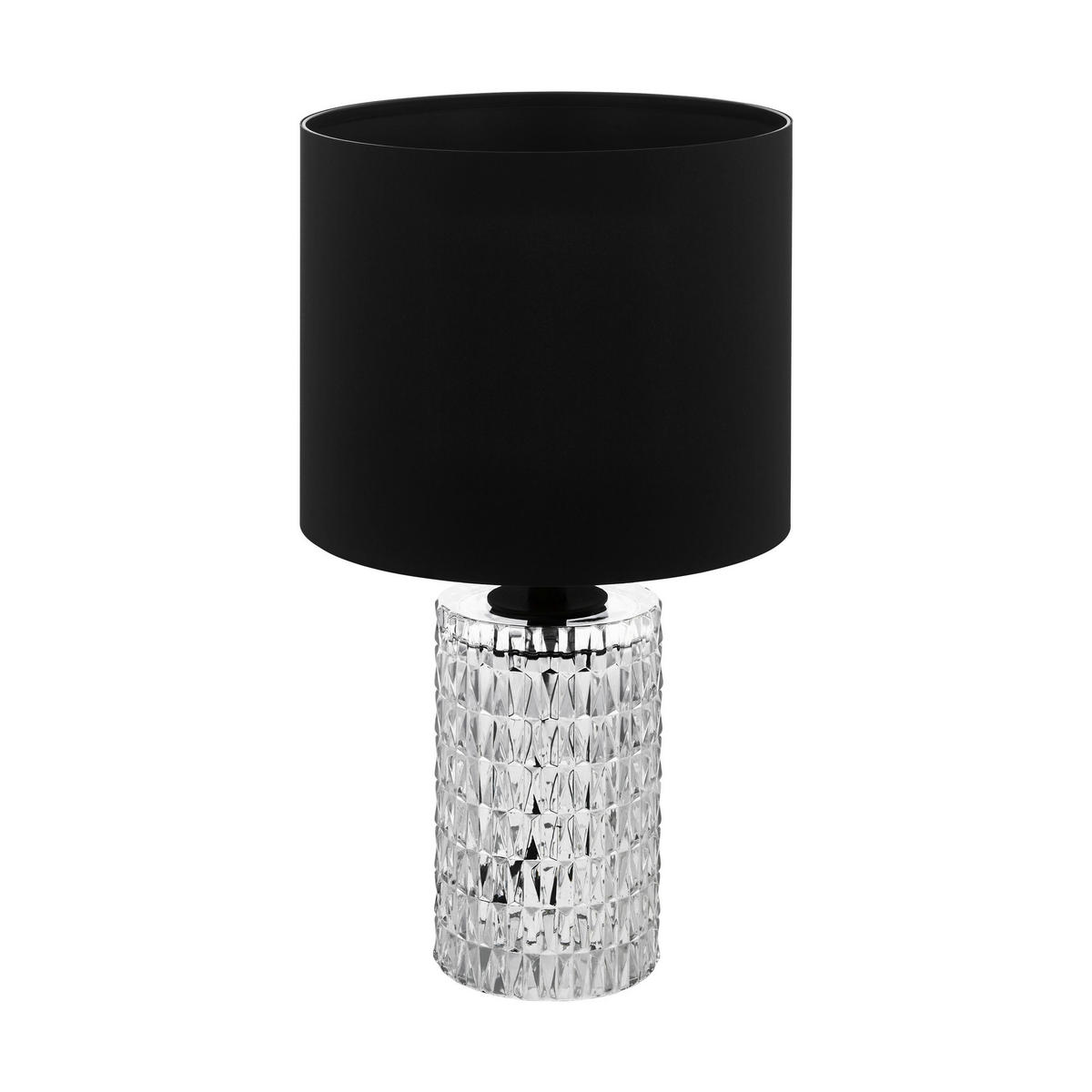 BORDSLAMPA 24/42,5 cm   - klar/svart, Design, metall/glas (24/42,5cm)