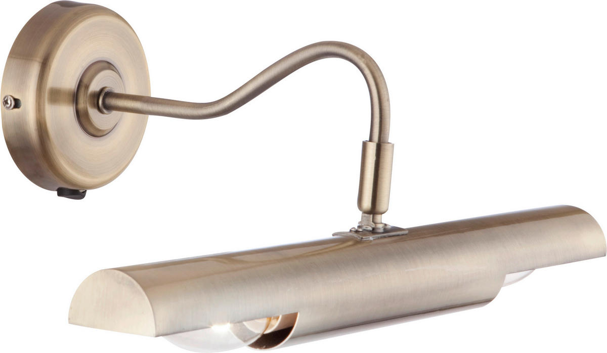 ZIDNA LAMPA Picture  - boja mesinga, Osnovno, metal (36,5/21/13,5cm)