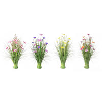 IARBĂ DECORATIVĂ - roz aprins/galben, Lifestyle, plastic/metal (70cm)