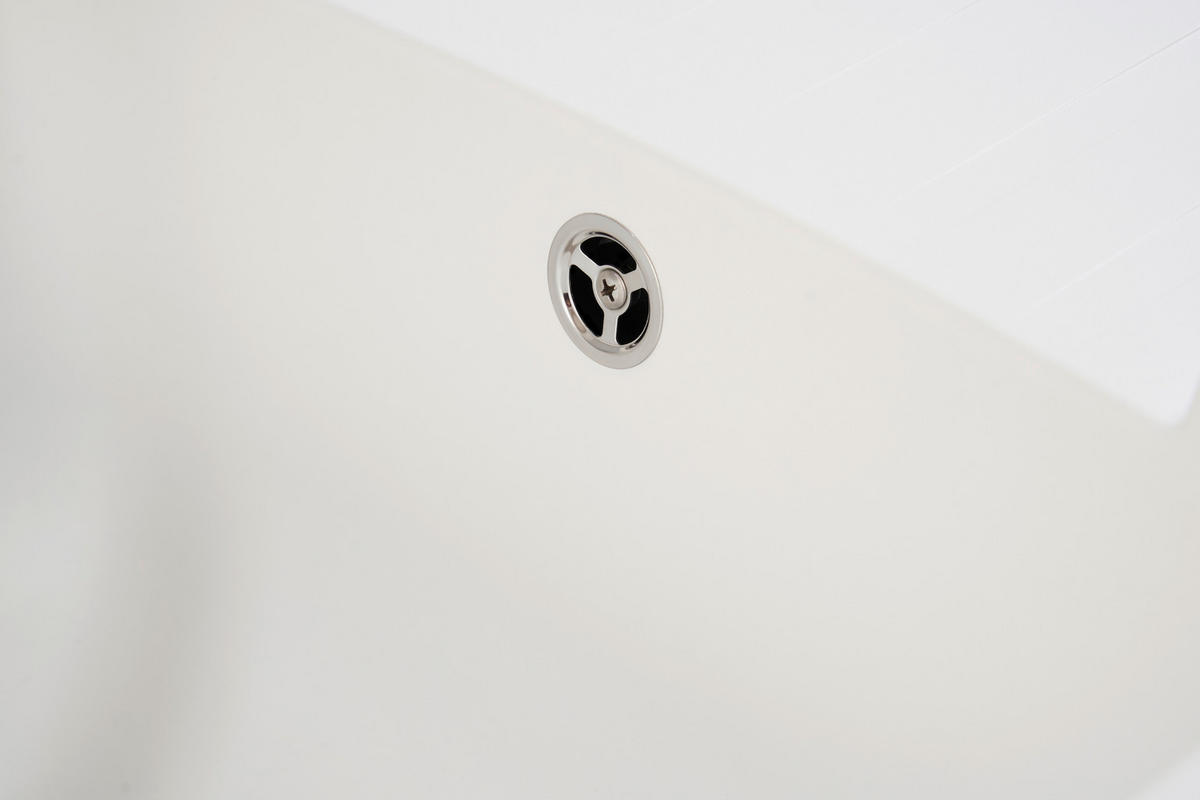 SPÜLE 1712BOSTON86X50W  - Weiß, Trend, Glas/Kunststoff (86/20/50cm) - Respekta