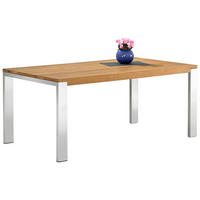 ESSTISCH in Holz, Metall 220/100/77 cm  - Eichefarben, Design, Holz/Metall (220/100/77cm) - Bert Plantagie