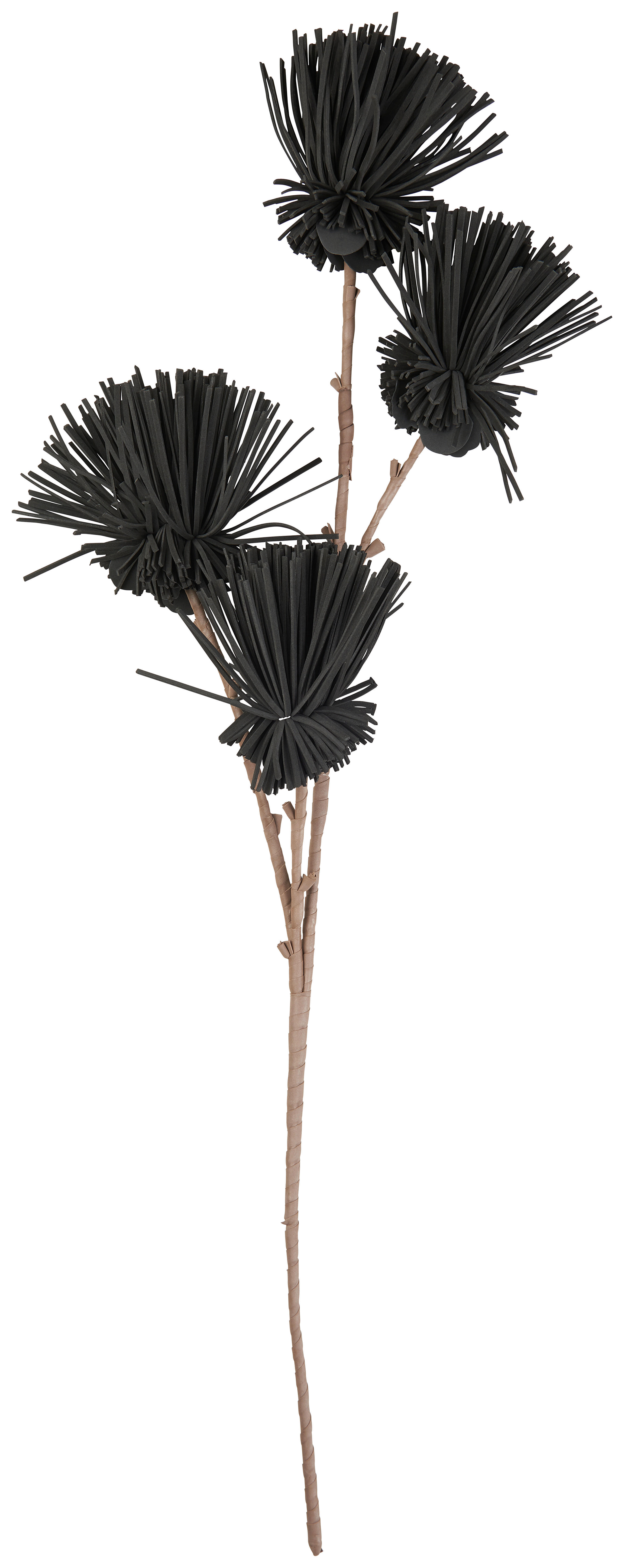 UMĚLÁ KVĚTINA chryzantéma 103 cm - černá/hnědá, Basics, kov/plast (103cm) - Ambia Home