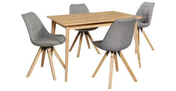 ESSTISCH in Holz 120/80/76 cm - Eichefarben, Design, Holz (120/80/76cm) - Carryhome