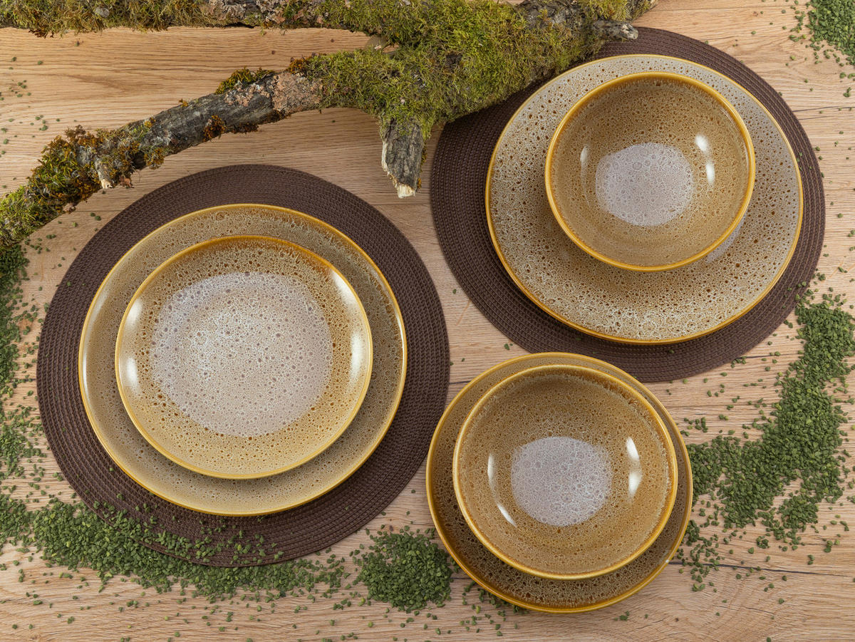 JEDÁLENSKÝ SERVIS, kamenina - koňaková, keramika (31,5/31,5/38cm) - Creatable