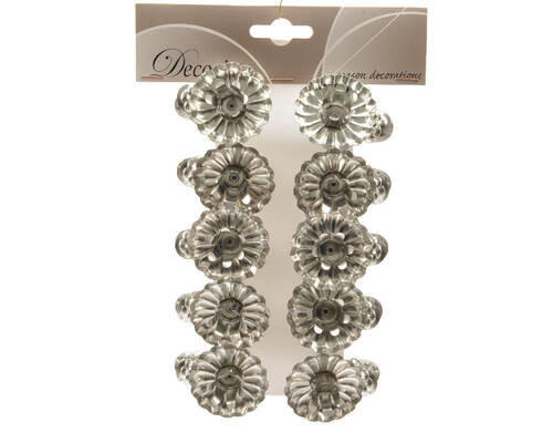 BAUMKERZENHALTER Silberfarben  - Silberfarben, Basics, Metall (5/3,5cm)