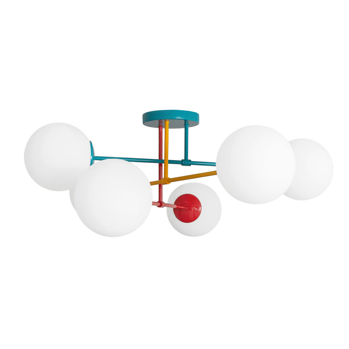 KINDERDECKENLEUCHTE 76/76/31 cm   - Multicolor, LIFESTYLE, Glas/Metall (76/76/31cm)