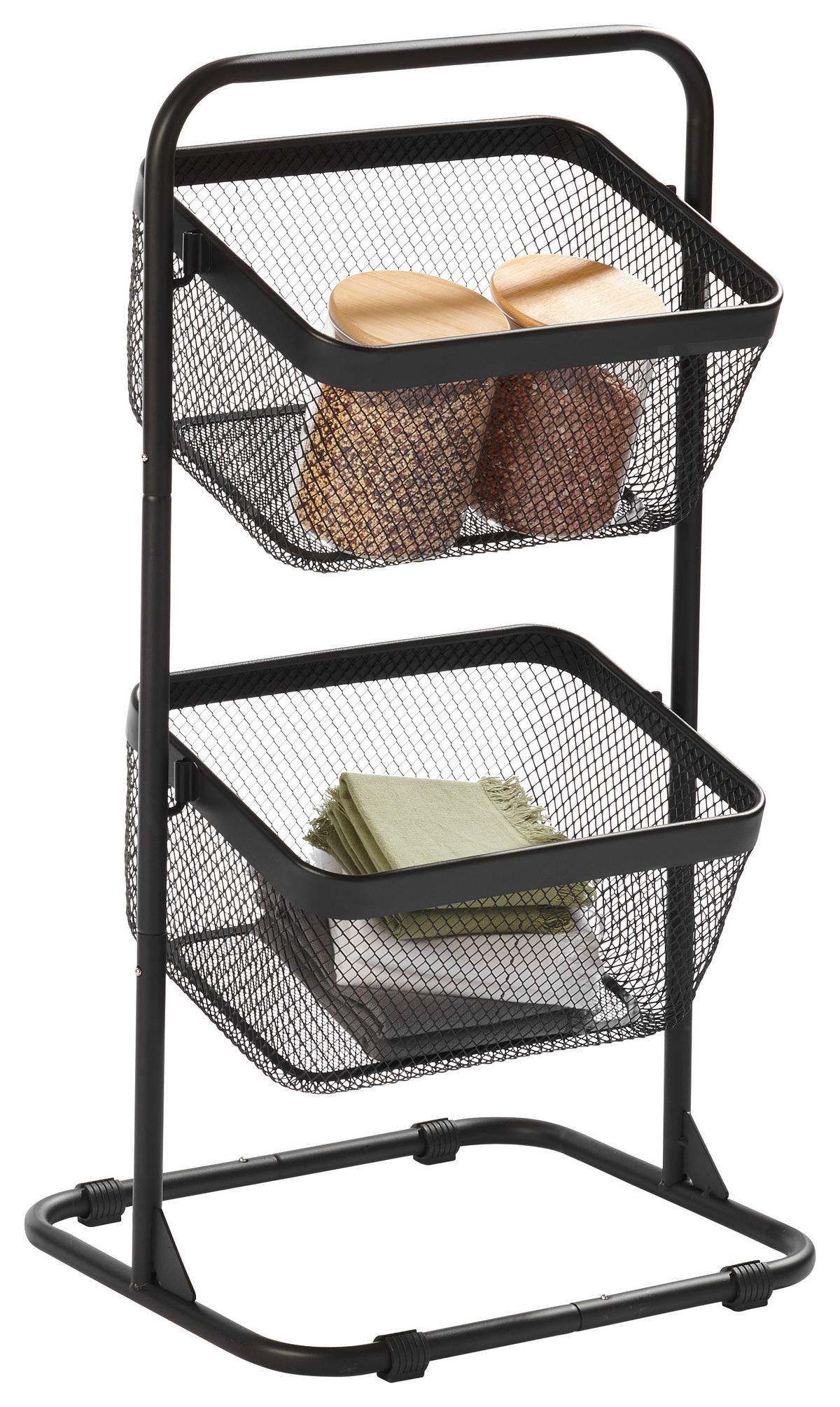 KUHINJSKE POLICE  - crna, Design, metal/plastika (37,5/32,5/69cm) - Homeware Profession.