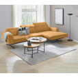 ECKSOFA  in Echtleder Senfgelb  305/163 cm  - Eichefarben/Senfgelb, Design, Leder/Holz (305/163cm) - Novel