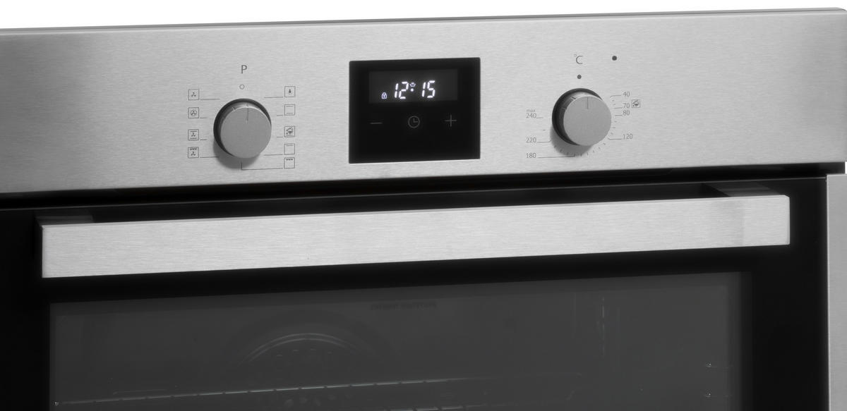 BACKOFENSET ASET1406600I  - Edelstahlfarben/Schwarz, Trend, Glas/Metall (59,5/59,5/56,5cm) - Respekta