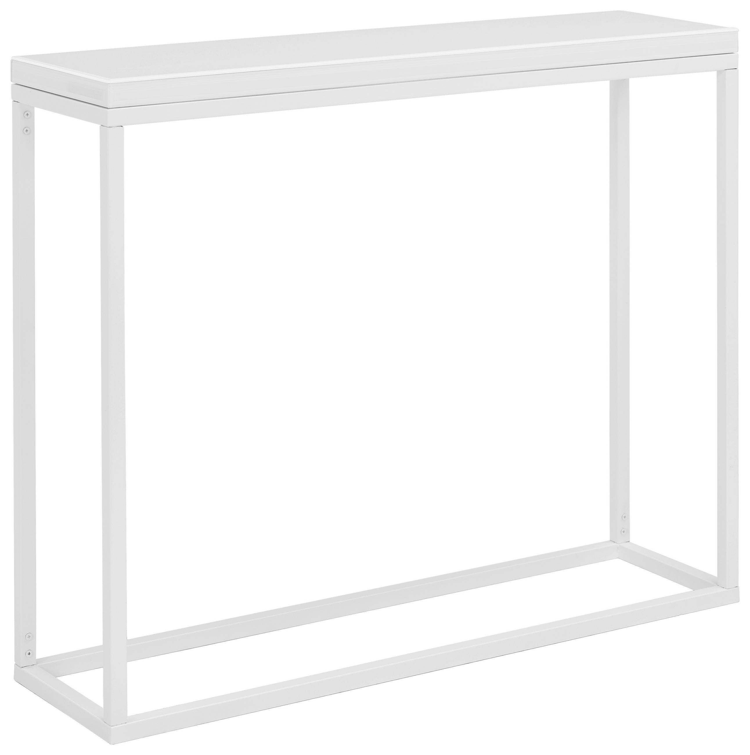 KONSOLENTISCH Weiß  - Weiß, LIFESTYLE, Glas/Holzwerkstoff (90/25/74cm) - Xora