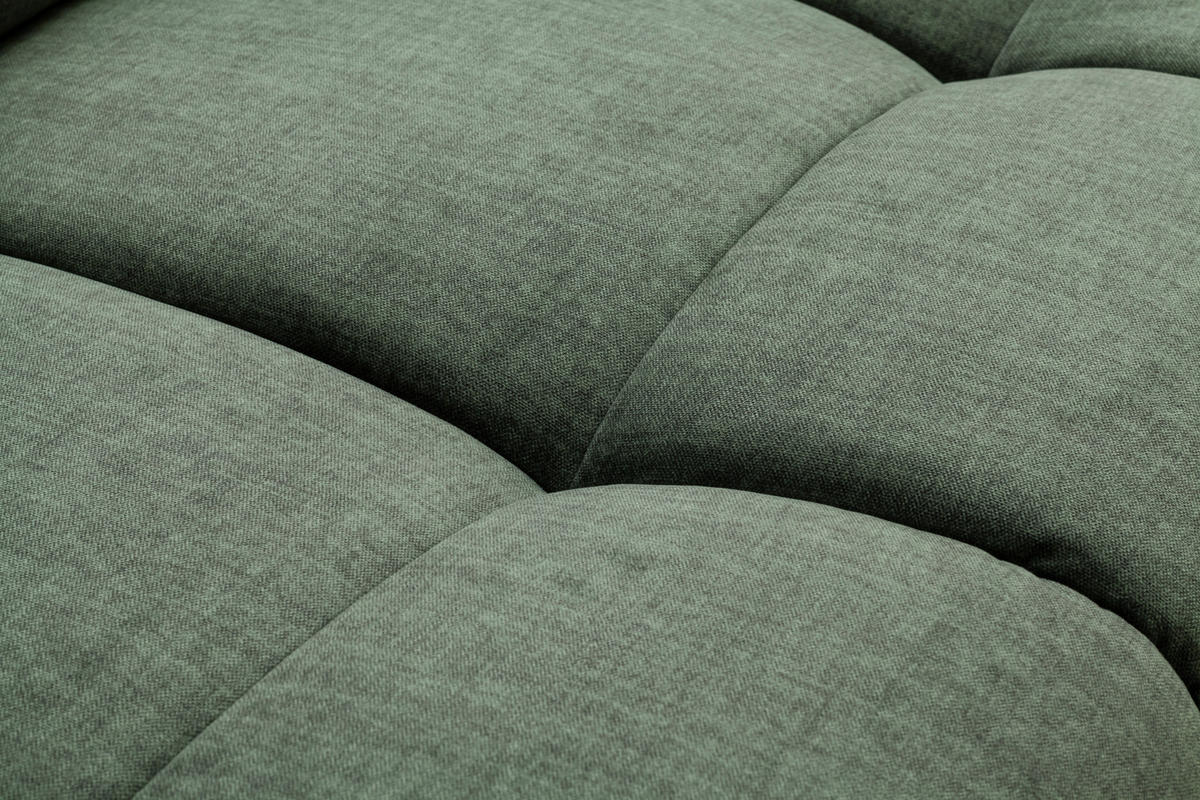 ECKSOFA Grün Mikrofaser  - Schwarz/Grün, KONVENTIONELL, Textil/Metall (313/215cm) - Hom`in