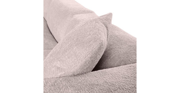 ECKSOFA Rosa Chenille Zierkissen, Rücken echt  - Creme/Schwarz, MODERN, Kunststoff/Textil (178/231cm) - Carryhome