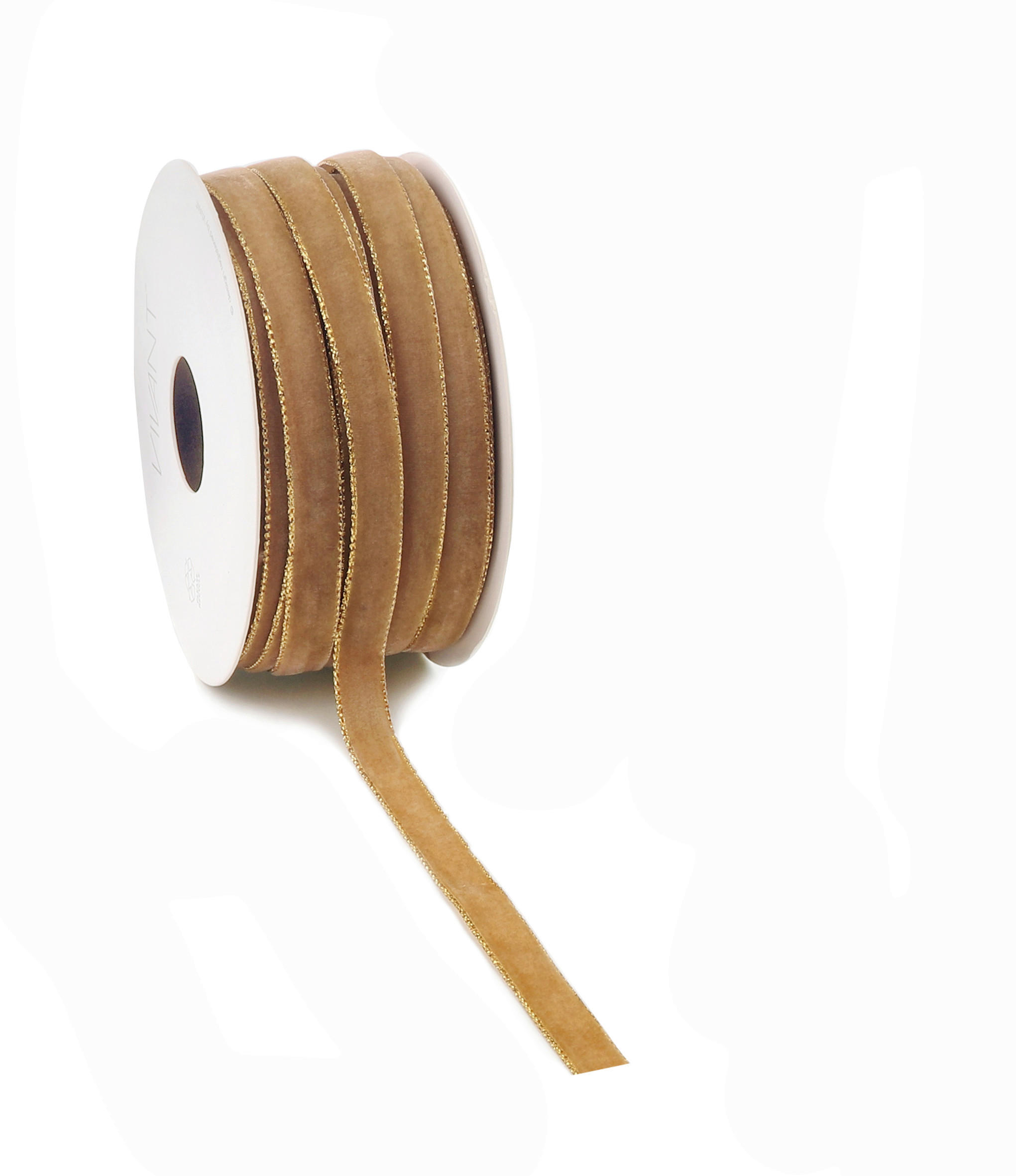 GESCHENKBAND  - Sandfarben/Champagner, Basics, Textil (0,9/500cm)