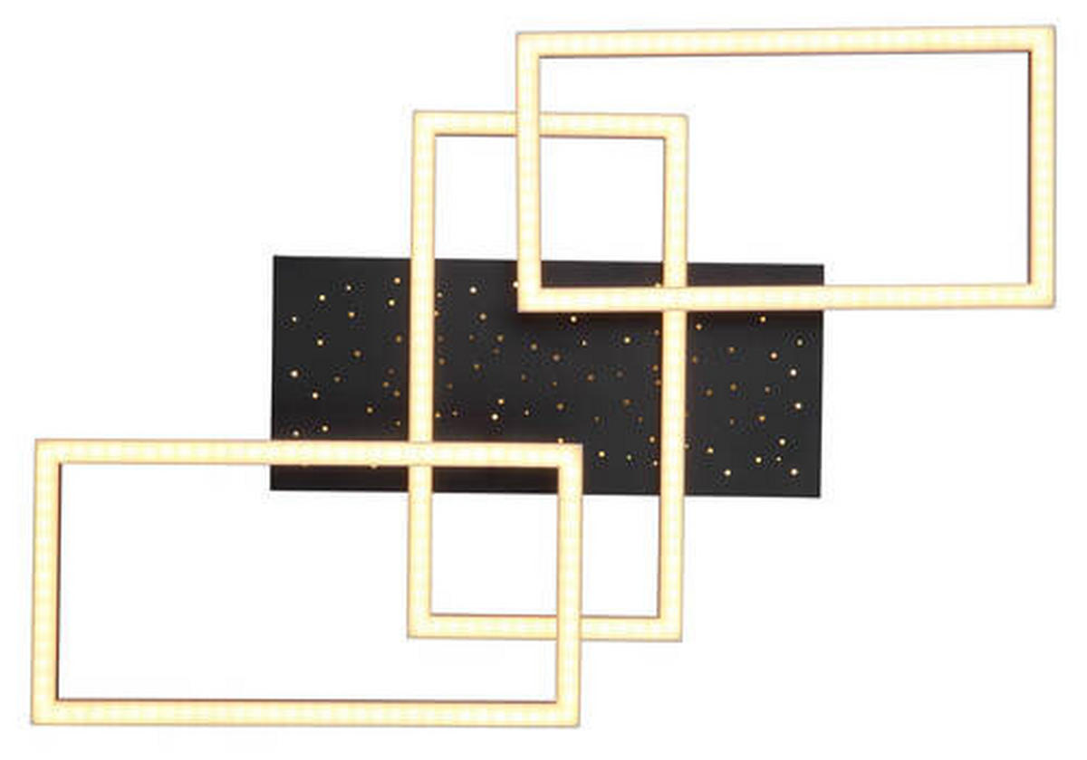 STROPNA LED-SVETILKA   //3000 K/230 V/ - črna/opal, Design, kovina/umetna masa (59/40,5/9,7cm) - Globo