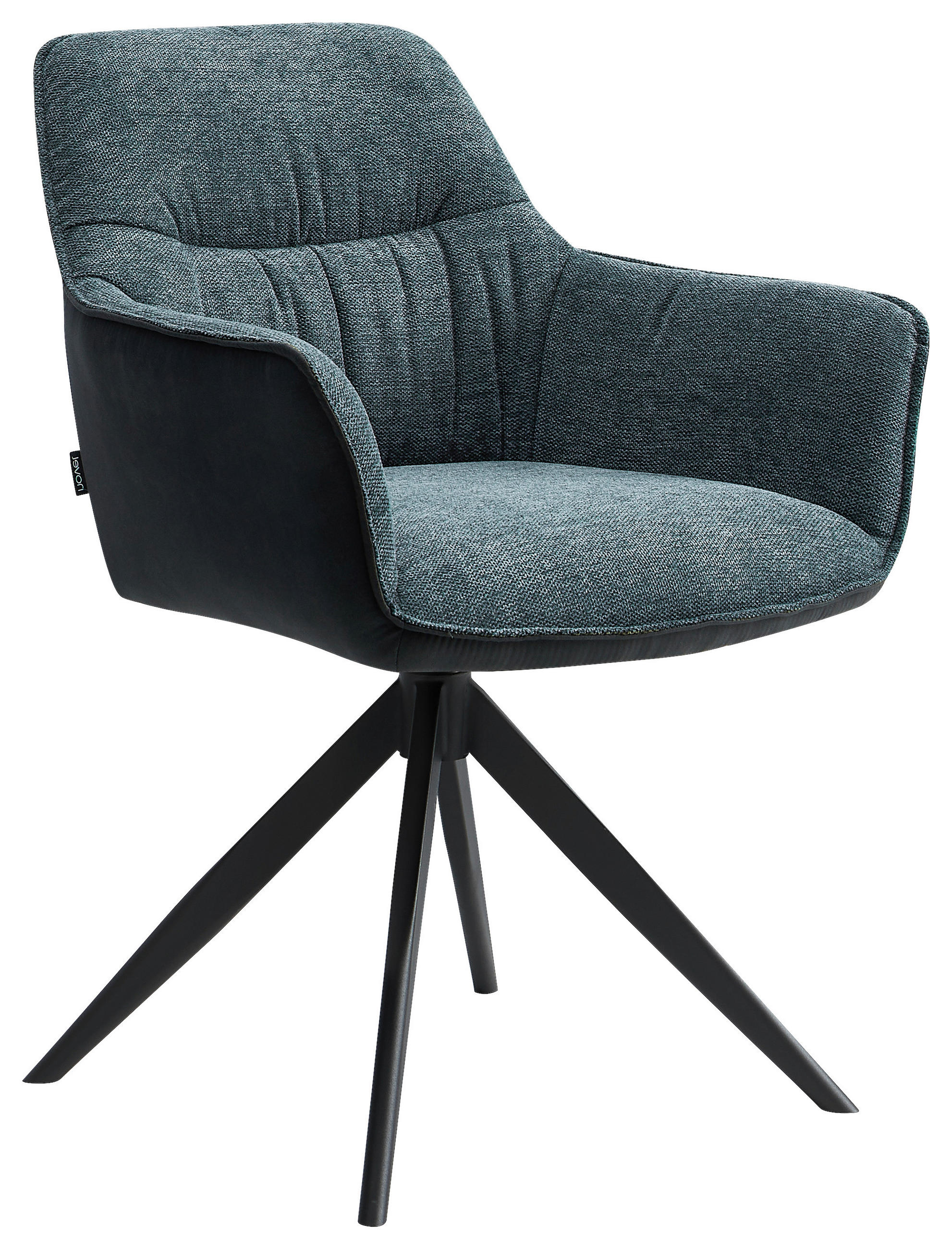 Novel ŽIDLE S PODRUČKAMI, železo, tkaná látka, modrá, černá