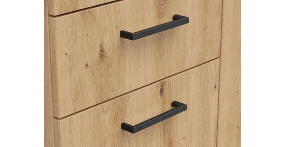 KOMMODE 120/115/40 cm in Eiche Artisan - Anthrazit/Schwarz, MODERN, Holzwerkstoff/Kunststoff (120/115/40cm) - Carryhome