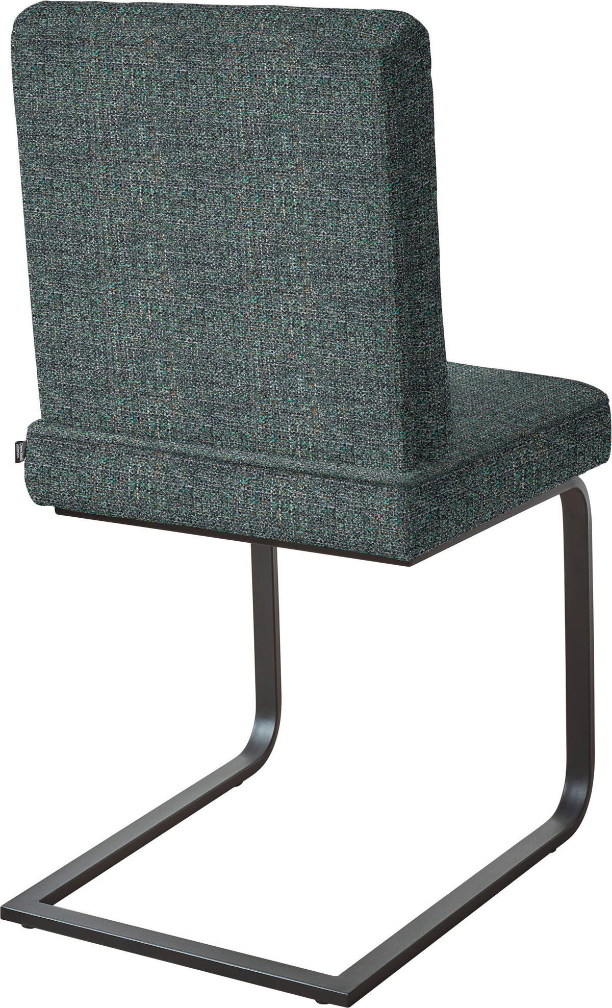 SCHWINGSTUHL  in Stahl Flachgewebe  - Türkis/Schwarz, Design, Textil/Metall (60/92/60cm) - Dieter Knoll