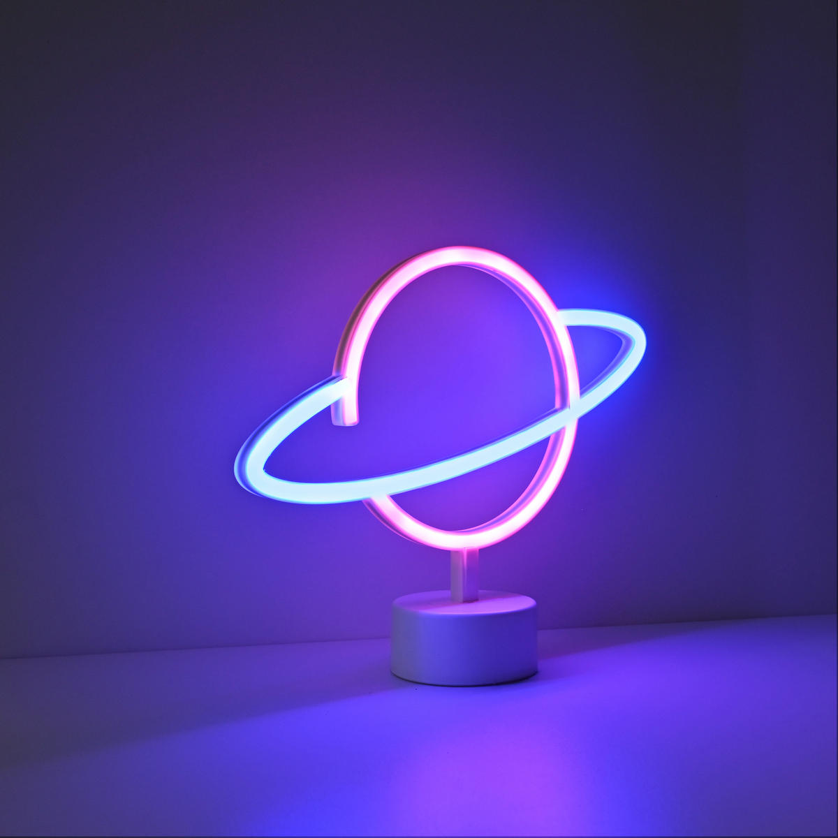 OKRASNA LED-SVETILKA   //// - srebrne barve/pink, Trend, umetna masa (30/8,5/24cm)