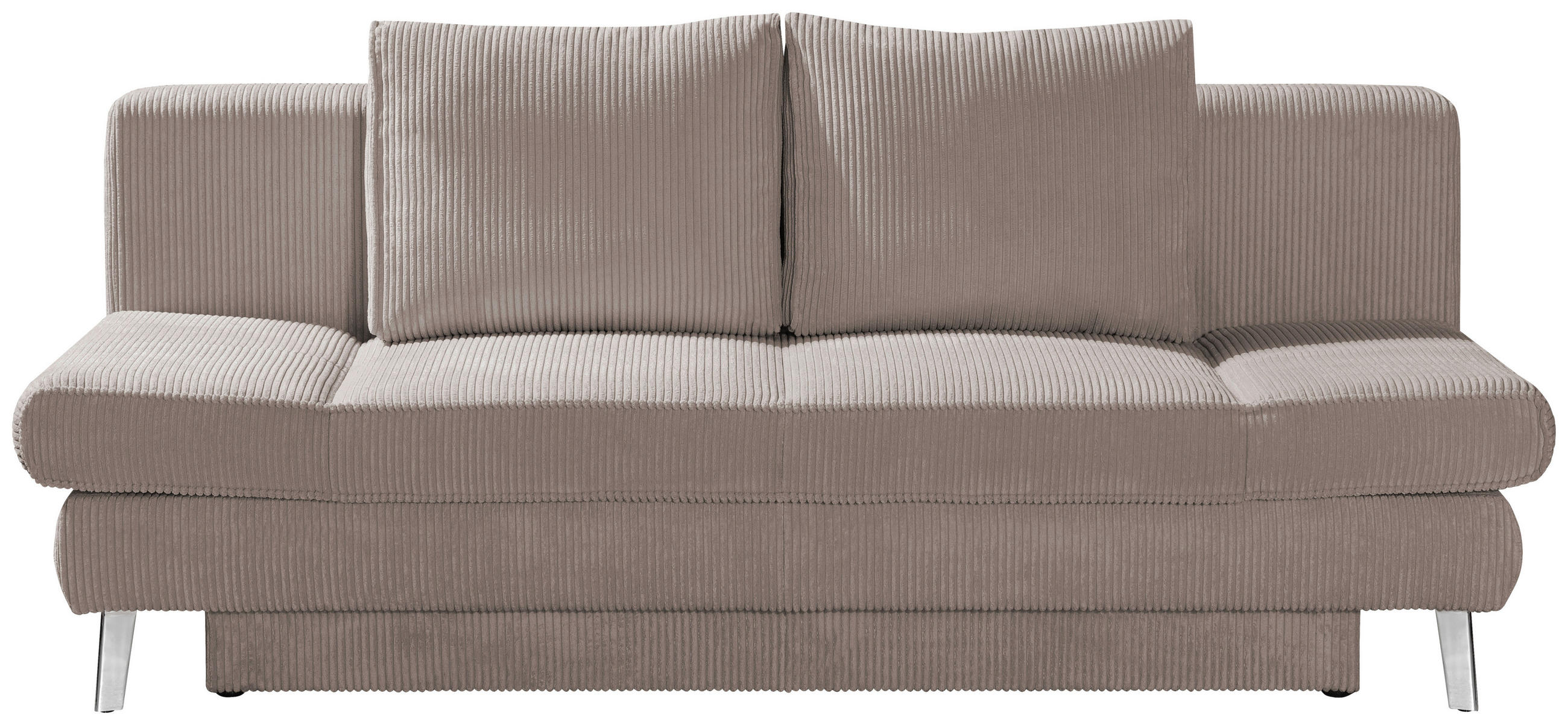 SCHLAFSOFA in Cord Beige  - Chromfarben/Beige, Design, Textil/Metall (200/85/90cm) - Xora