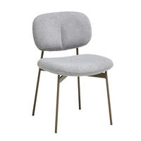 STUHL  in Eisen Teddystoff Holz, Metall, Textil  - Taupe/Hellgrau, MODERN, Holz/Textil (49,5/82/56,5cm) - Lomoco
