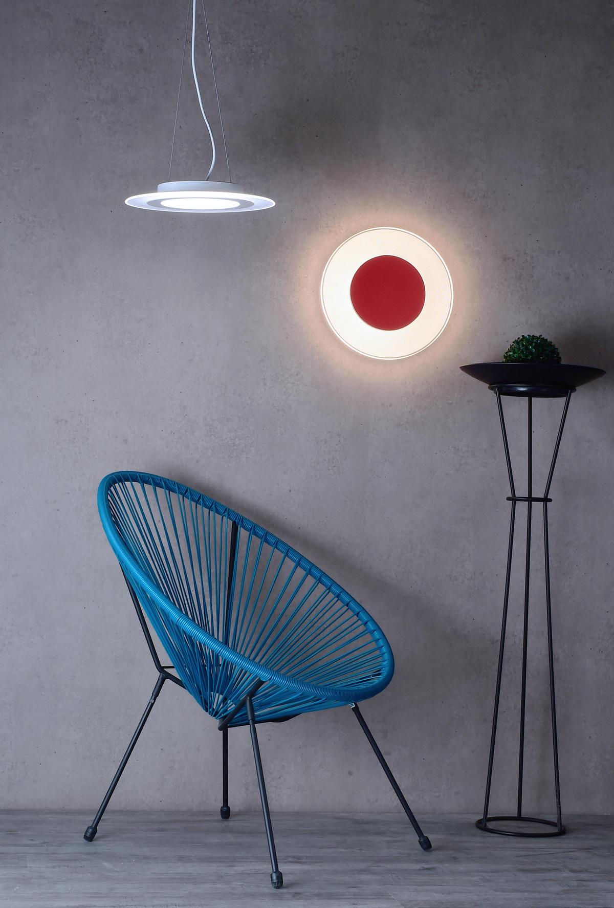 LED-DECKENLEUCHTE    42/42/4,5 cm  - Rot, Konventionell, Kunststoff/Metall (42/42/4,5cm)