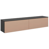 LOWBOARD  180,3/37,6/37,4 cm  individuell planbar, hängend, in verschiedenen Größen erhältlich, in verschiedenen Holzdekoren erhältlich  - Schieferfarben/Koralle, Design, Holzwerkstoff (180,3/37,6/37,4cm) - Celina Home