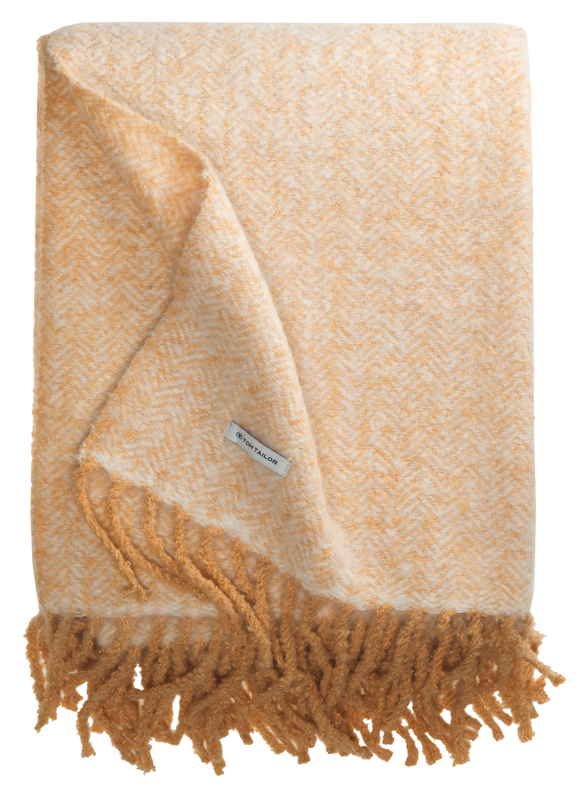 PLAID T-Wooly Herringbone - Cognac/Bernsteinfarben, Trend, Textil (130/170cm) - Tom Tailor
