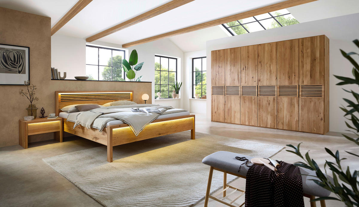 DREHTÜRENSCHRANK 303/223/62 cm,  in Eichefarben, 6 Tür(en)-türig  - Eichefarben/Schwarz, MODERN, Holz/Metall (303/223/62cm) - Livetastic