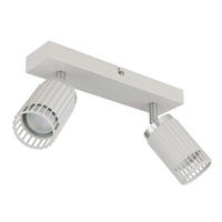 BODOVÉ SVÍTIDLO, 25 W/GU10, 26/12.5/15.5 cm - bílá/barvy chromu, Design, kov (26/12.5/15.5cm) - Globo