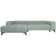 ECKSOFA  in Chenille Hellgrau  222/279 cm  - Hellgrau/Schwarz, KONVENTIONELL, Kunststoff/Textil (222/279cm) - Hom`in