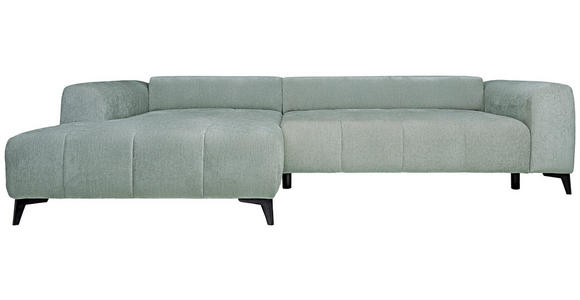 ECKSOFA  in Chenille Hellgrau  222/279 cm  - Hellgrau/Schwarz, KONVENTIONELL, Kunststoff/Textil (222/279cm) - Hom`in