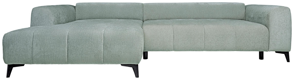 HÖRNSOFFA i chenille ljusgrå  - ljusgrå/svart, Klassisk, textil/plast (222/279cm) - MID.YOU