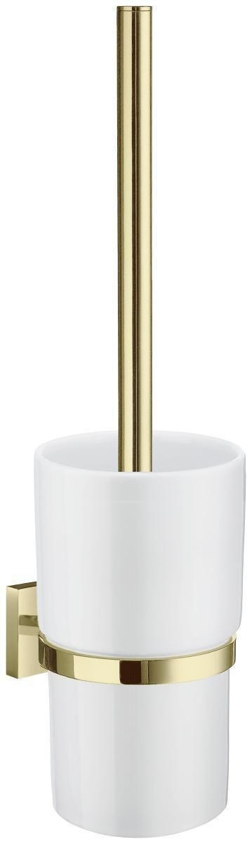 WC-BÜRSTENGARNITUR - Goldfarben/Weiß, LIFESTYLE, Keramik/Kunststoff (11,9/38/11,9cm) - Smedbo