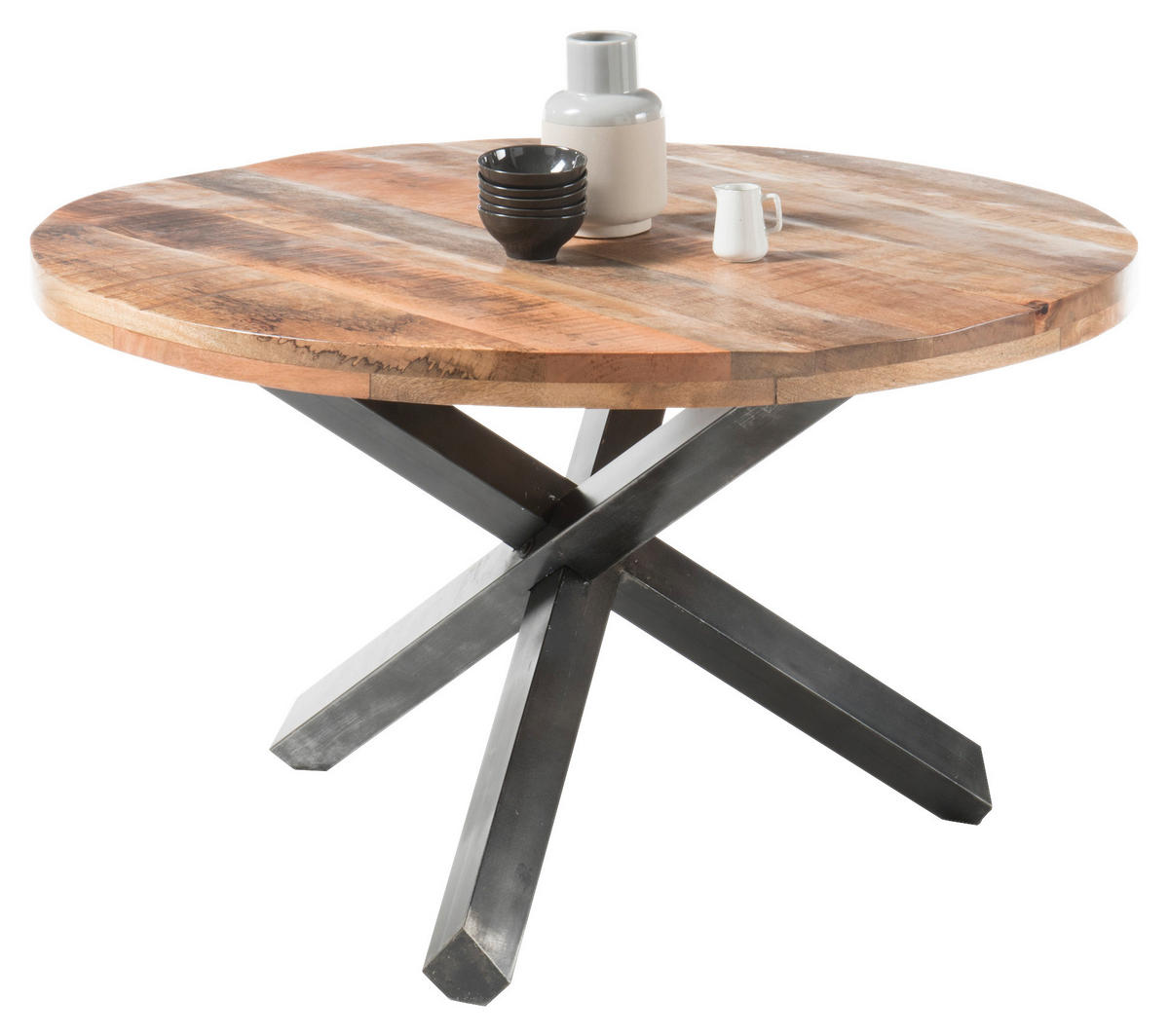 STOL ZA BLAGOVAONICU  prirodne boje  drvo      - prirodne boje/antracit, Natur, drvo/metal (130/130/77cm) - MID.YOU