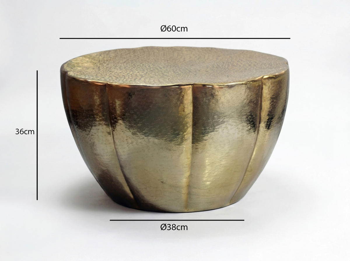 Măsuță De Cafea din metal, 60/60/36 cm   - auriu, Design, metal (60/60/36cm) - MID.YOU