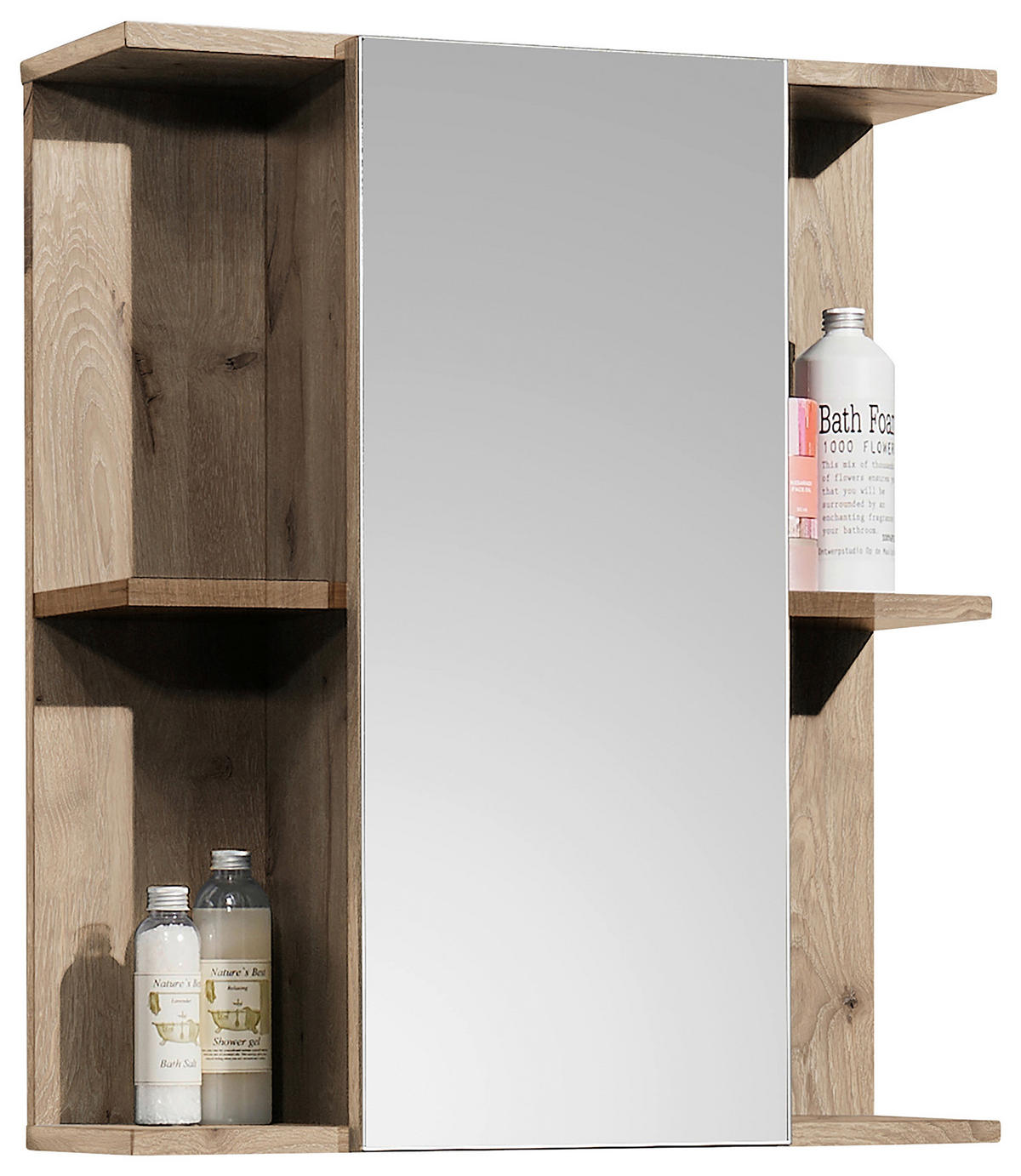 SPIEGELSCHRANK 60/71/20 cm  - Eichefarben, Basics, Glas/Holzwerkstoff (60/71/20cm) - MID.YOU
