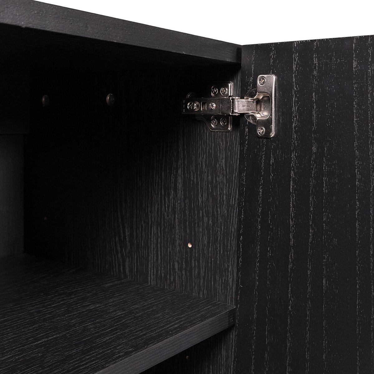 SIDEBOARD svart  180/75/40 cm  - svart, Trend, metall/trämaterial (180/75/40cm) - home24
