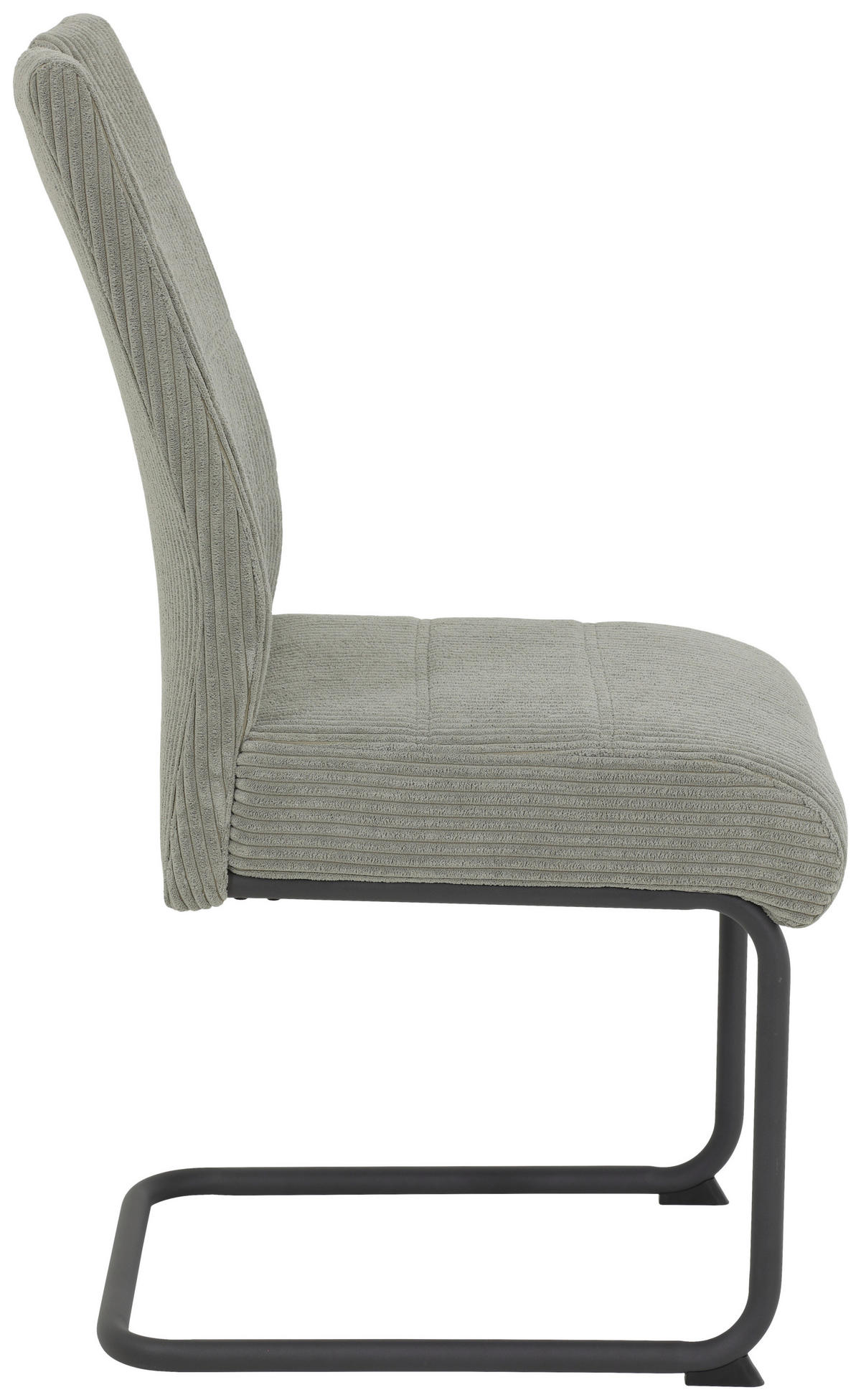 SCHWINGSTUHL  in Eisen Cord  - Schwarz/Grau, MODERN, Textil/Metall (47/99/63cm) - Boxxx