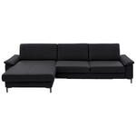 ECKSOFA  in Echtleder Anthrazit  176/334 cm  - Anthrazit/Schwarz, Design, Leder/Metall (176/334cm) - Dieter Knoll