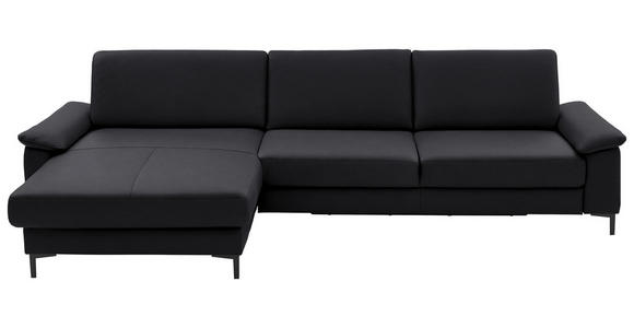 ECKSOFA  in Echtleder Anthrazit  176/334 cm  - Anthrazit/Schwarz, Design, Leder/Metall (176/334cm) - Dieter Knoll