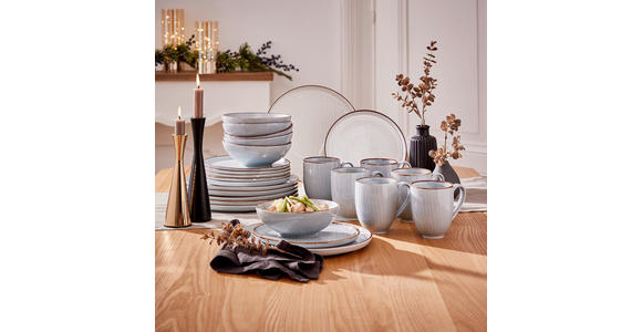 KOMBISERVICE Bergen 24-teilig - Grau, Design, Keramik - Landscape